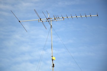 close up iron antenna pole