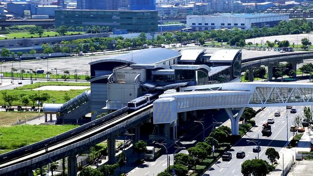 Footage - MRT Train is Leaving MRT Station 