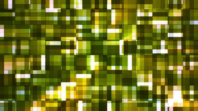 Broadcast Twinkling Squared Hi-Tech Blocks, Green, Abstract, Loopable, 4K