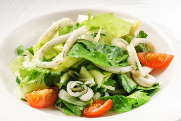 salad with calamari