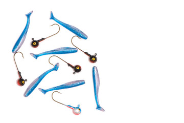 Fishing lure isolated on white. 