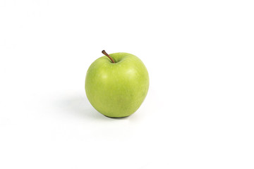 Green Apple on White Background