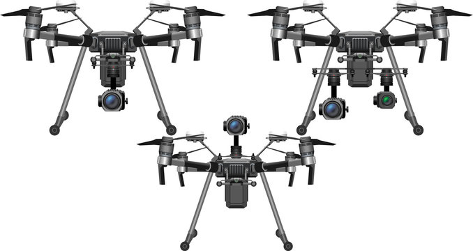 Drone Illustrations, Drone Templates, Drone Vectors - editable drones for you to use and edit how you wish