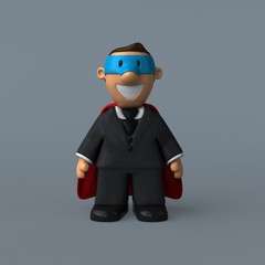 Cartoon businessman - 3D Illustration