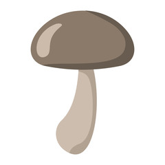 Mushroom with gray hat on white background element for mushroom design and web