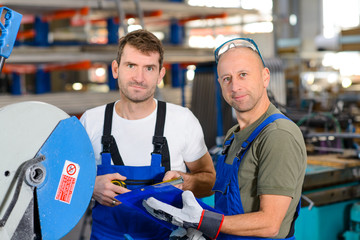 two worker in factory