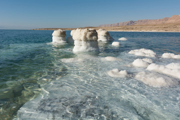 Dead sea coastal line