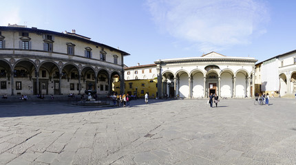 Fototapeta na wymiar Views of neighborhoods, monuments, streets and the Duomo. Tourist sites of Florence, Italy