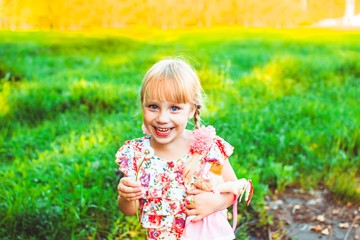 Little girl enjoys the outdoors