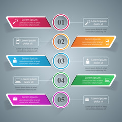 Business Infographics origami style Vector illustration.