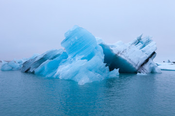 Iceberg lagoon jokulsarlon on the south of Iceland