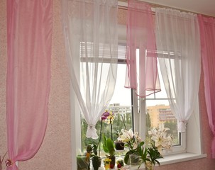 Gentle curtains in the kitchen