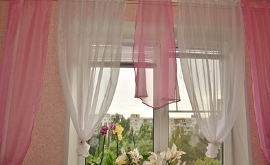 Gentle curtains in the kitchen