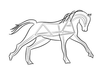 Нарисованная лошадь