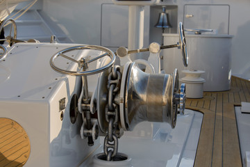 Mooring gear on yacht