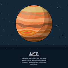 colorful poster with planet jupiter © Jemastock