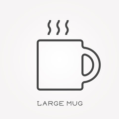 Line icon large mug