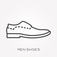 Line icon men shoes