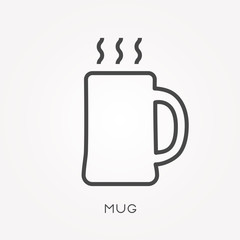 Line icon mug