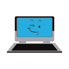 kawaii laptop technology funny cartoon