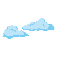 clouds icon over white background vector illustration