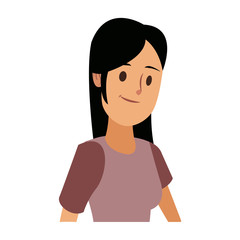 portrait young woman smile character