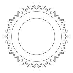 seal stamp icon over white background vector illustration