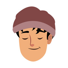 male head person cartoon avatar image