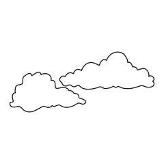 clouds icon over white background vector illustration