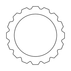 gear wheel icon over white background vector illustration