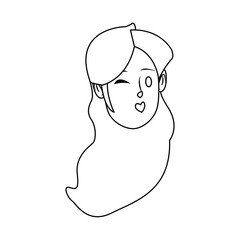 female head avatar cartoon people