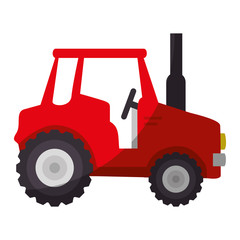 farm tractor icon over white background colorful design vector illustration