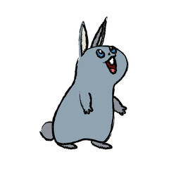kawaii funny rabbit animal cartoon image