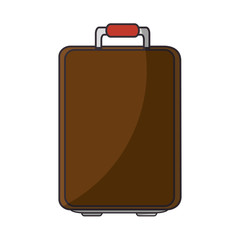 travel suitcase icon over white background vector illustration