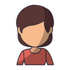 Obraz premium avatar woman icon over white background vector illustration
