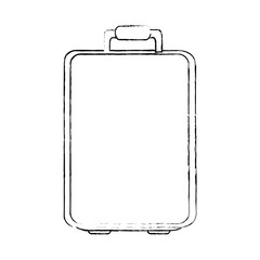 travel suitcase icon over white background vector illustration