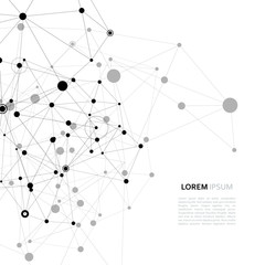 Modern vector design with elements of molecular bonds