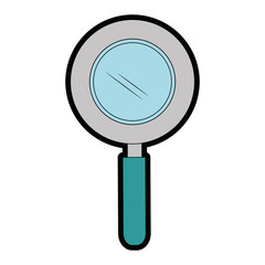 magnifying glass icon over white background vector illustration