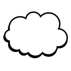 cloud icon over white background vector illustration