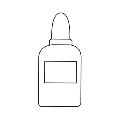 glue bottle utensil school tool icon