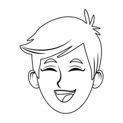 smiling young boy student avatar people