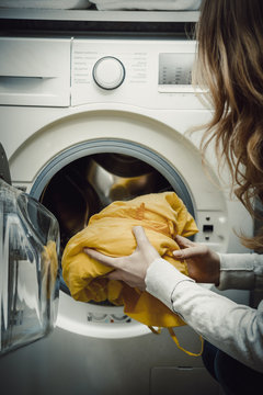 Prepering clothes wash.