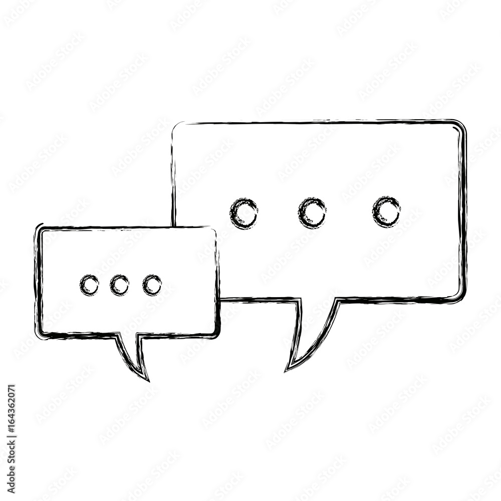 Poster speech bubbles message communication dialog