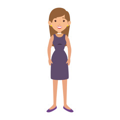 woman wearing a dress icon over white background vector illustration