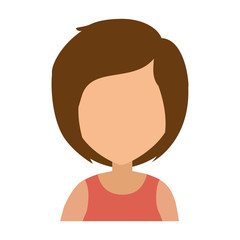 avatar woman icon over white background colorful design vector illustration