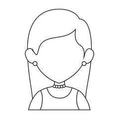 avatar woman icon over white background vector illustration