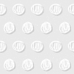 Doodle circle seamless pattern background.