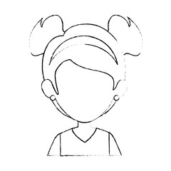 avatar woman icon over white background vector illustration