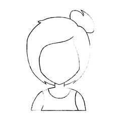 avatar woman icon over white background vector illustration