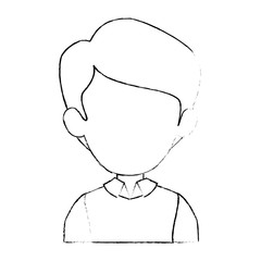 avatar man icon over white background vector illustration